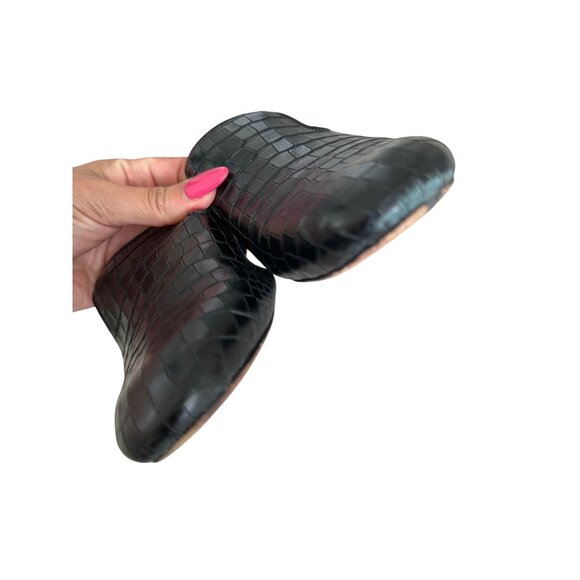 SCHUTZ Black Leather Mule Loafer Flats Size 6 - Picture 6 of 7